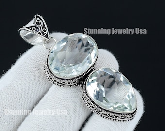 ホワイトトパーズネックレス スターリングシルバー 925 ハンドメイド