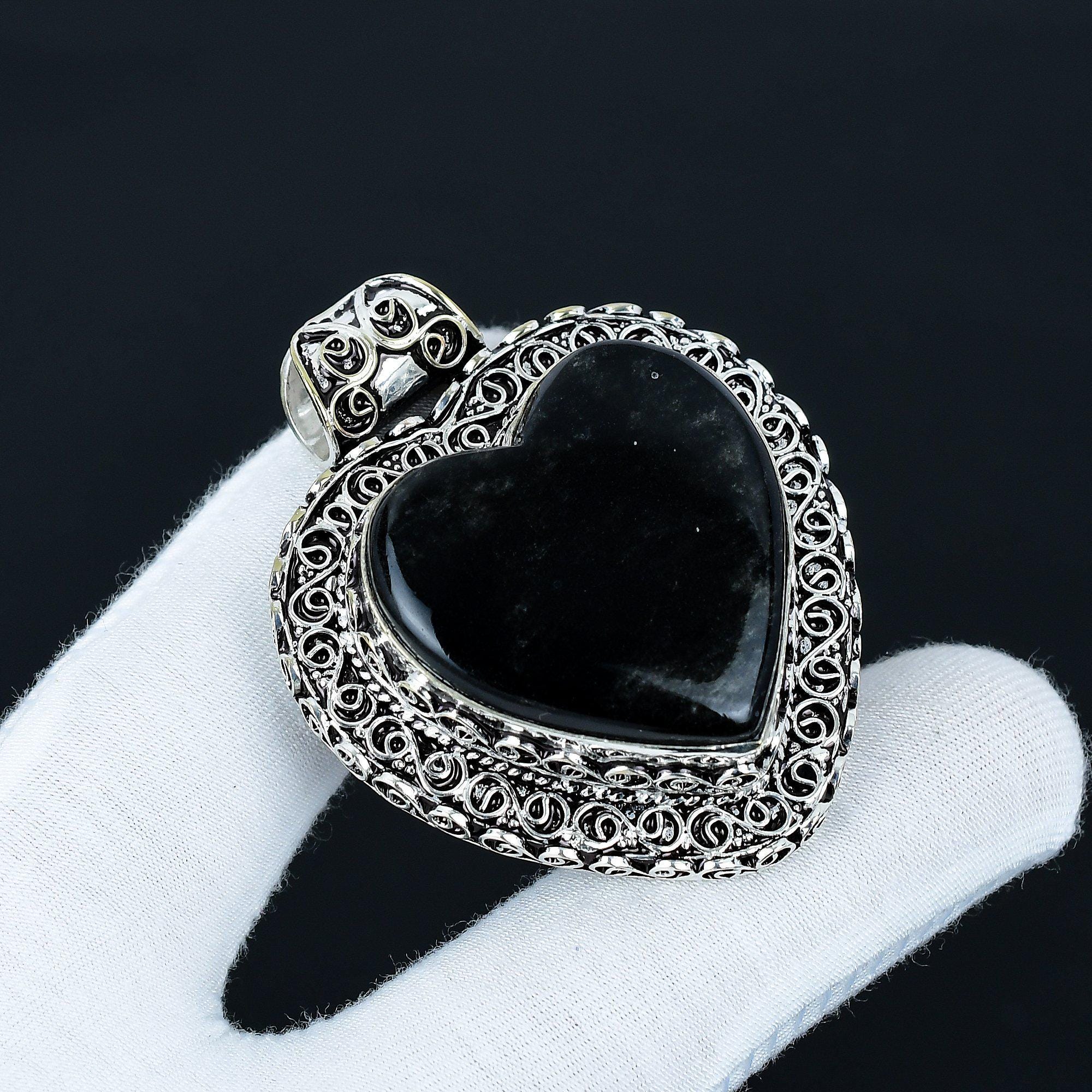 Collana con ciondolo a forma di cuore rosa in argento sterling con zirconi cubici