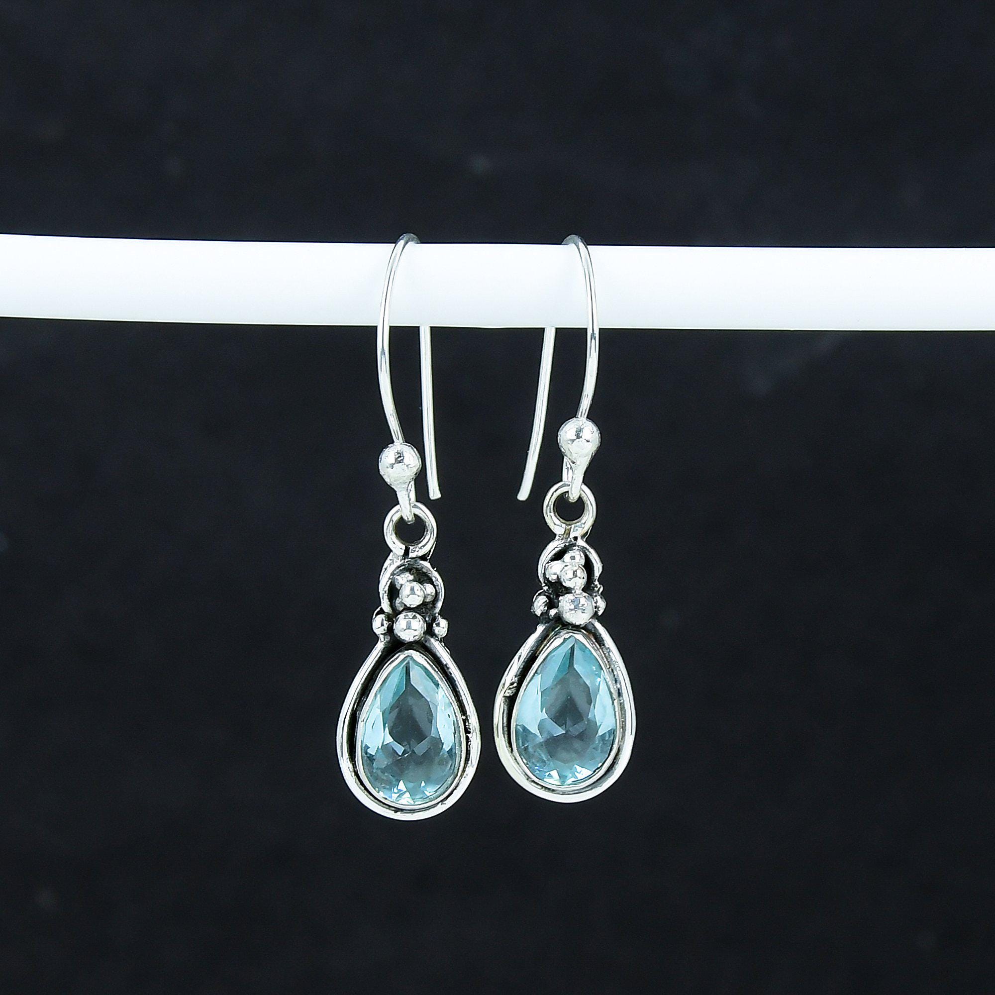Modern Chic Teardrop .925 Sterling Silver Dangle Earrings
