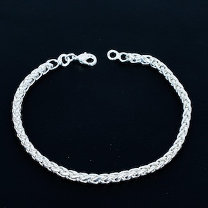 925 Sterling Silver Thick Byzantine Bracelet | Heavy Woven Chain Design | Bold Statement Gift for Him or Her