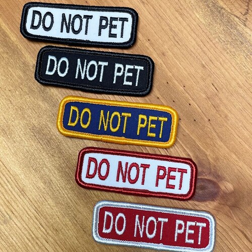 Do Not Pet Dog Bandana Caution Dog Bandana Triangle Dog Etsy