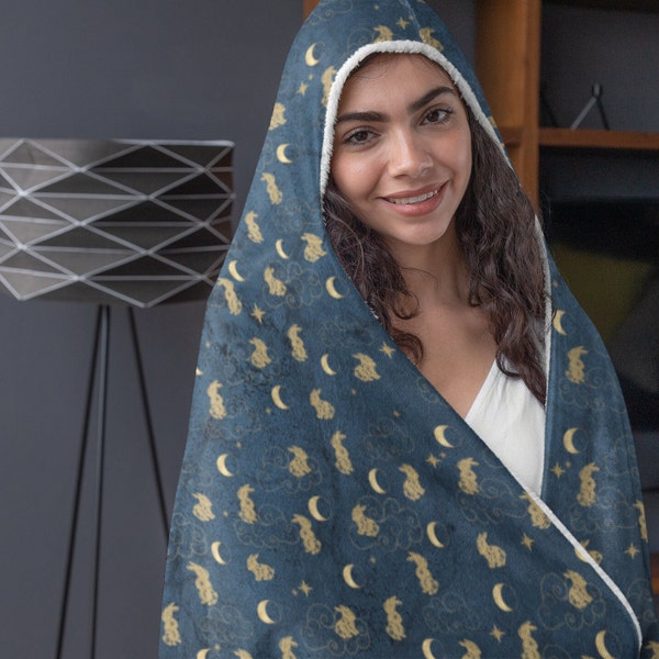 Hooded Rabbit Blanket Etsy