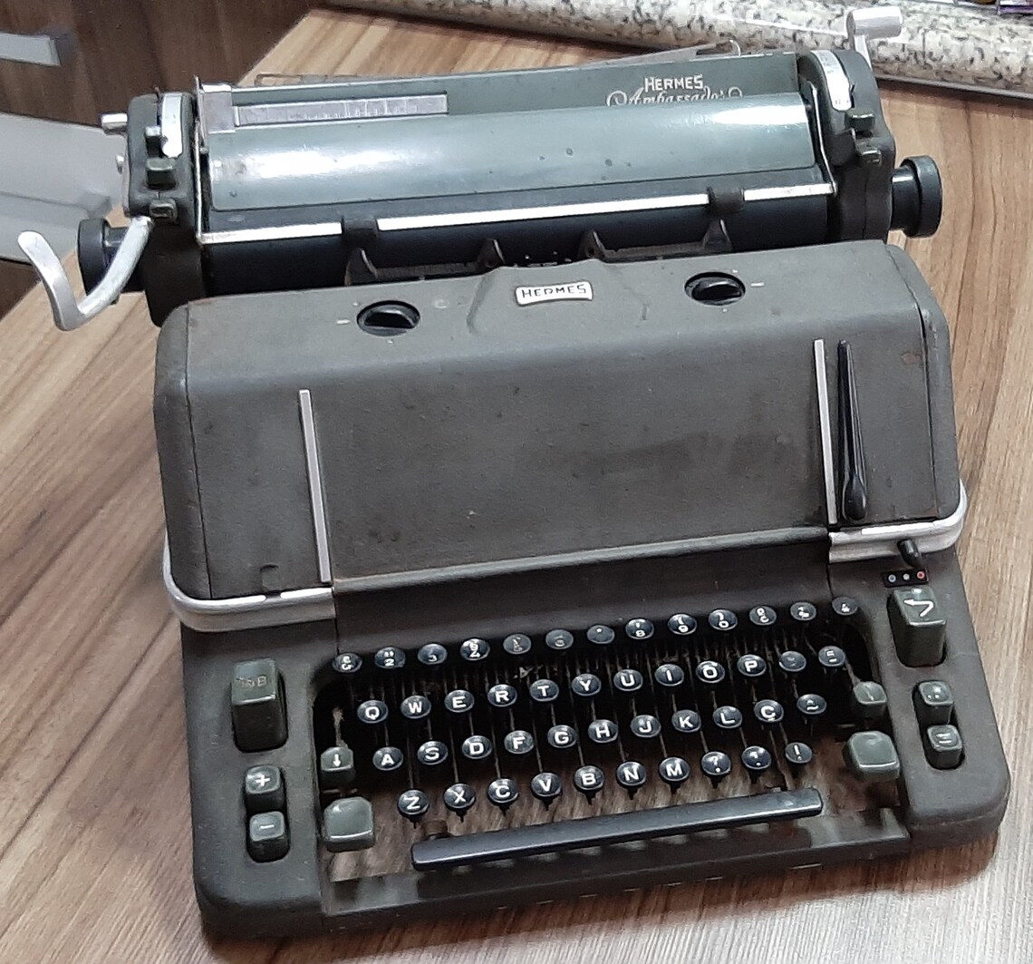 Vintage Hermes Ambassador Typewriter 1950 Made in Etsy