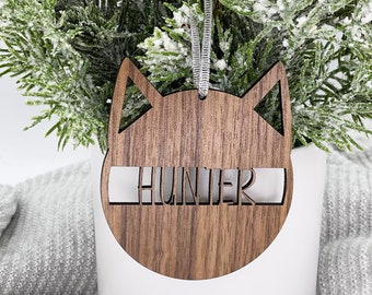 Personalized Cat Ornament - New Cat Gift - Cat Lover Gift