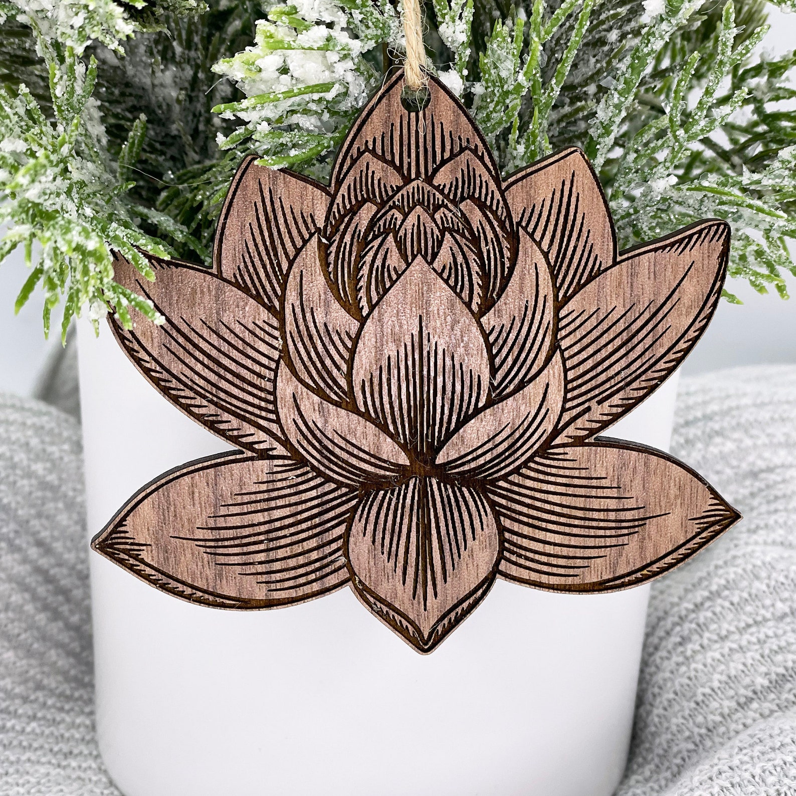 Lotus Flower Ornament Yoga Lotus Ornament Boho Ornament New Etsy