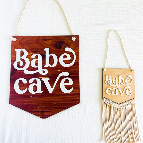 Babe Cave Wall Hanging, Babe Cave Wall Decor, Little Girl Room, Little Girls Playroom, Baby Shower Gift