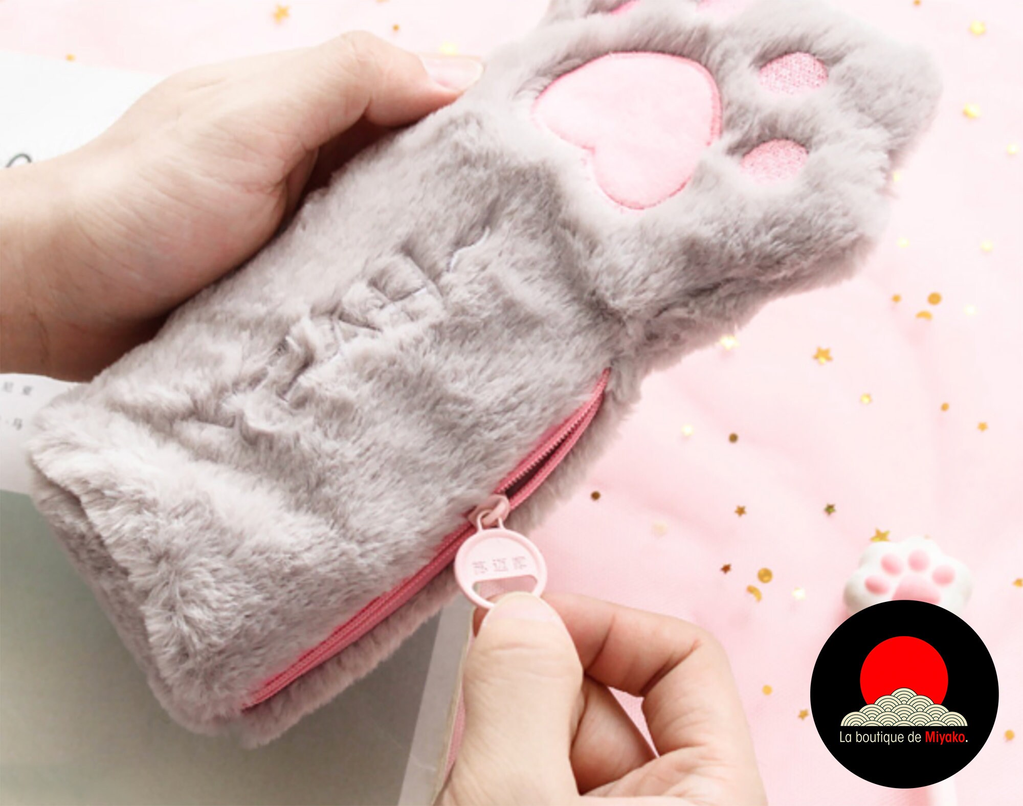 Trousse à Crayon Patte de Chat Kawaii Mignon