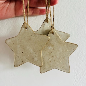 Handmade ceramic star ornament