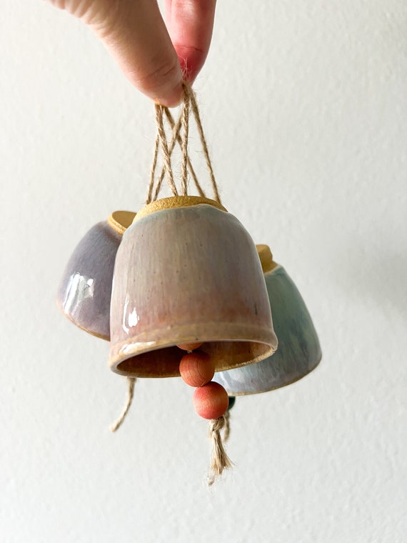 Handmade Ceramic Bell, 2-inch, With Cord - Etsy