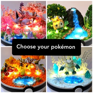 Terrarium personnalisé avec figurine Pokémon 12 cm