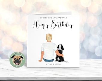 Birthday Card From The Dog, Dog Dad Birthday Gift, Dog Dad Card, Gift From Dog, Best Dog Dad Ever, Card For Dad, Pet Birthday Card For Dad