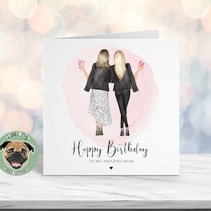 Personalisierte Geburtstagskarte für Mama, Mama Geburtstagskarte, alles Gute zum Geburtstag Mama, Karte von Tochter, personalisierte Mama Karte, Mama Geburtstagsgeschenk