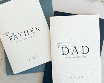 Personalised Father Wedding Day Card, Thank You Gift