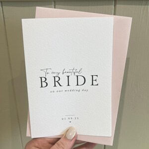 "Personalisierte Danksagung - ""Danke"" - Hochzeitskarte für die Braut oder des Bräutigams - Sentimentales Andenken von Braut oder Bräutigam - Benutzerdefiniertes Hochzeitsgeschenk."