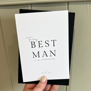 Tarjeta de agradecimiento de boda personalizada para el padrino: un recuerdo sentimental para la novia o el novio. Tarjeta de regalo de boda personalizada.