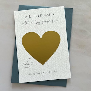 Carte à gratter surprise personnalisée, format A6 avec enveloppe
