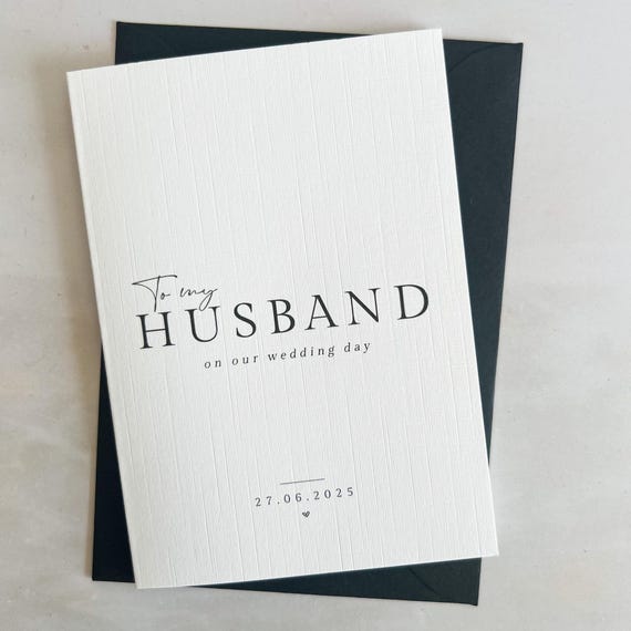 Personalised Husband Wedding Day Card, Morning of Gift
