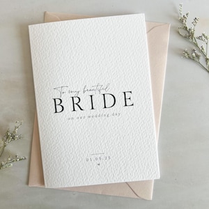 Personalised Wedding Thank You Card for Wife to be – Sentimental Keepsake from Bride or Groom - Custom Wedding Card Gift
