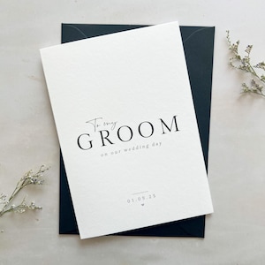 Personalised Wedding Thank You Card for Husband to be – Sentimental Keepsake from Bride or Groom - Custom Wedding Card Gift