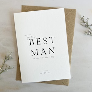 Cartão de agradecimento personalizado para padrinho de casamento – lembrança sentimental da noiva ou do noivo - cartão de presente de casamento personalizado
