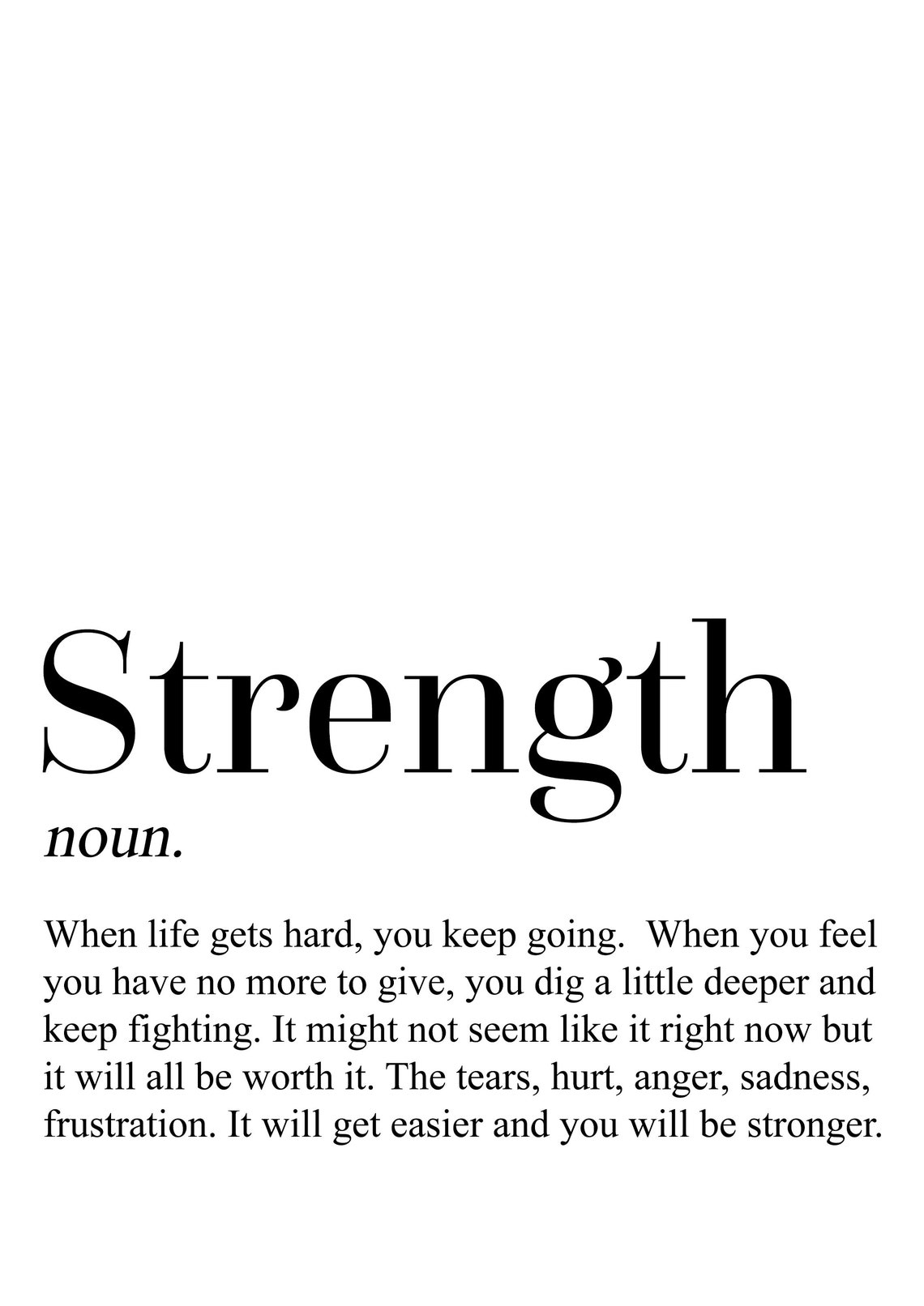 Strength definition keepsake momentum strength keepsake card Etsy