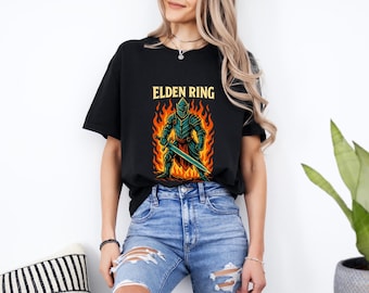 Elden Ring T-Shirt: Flamebound Warrior, Dark Souls Inspired