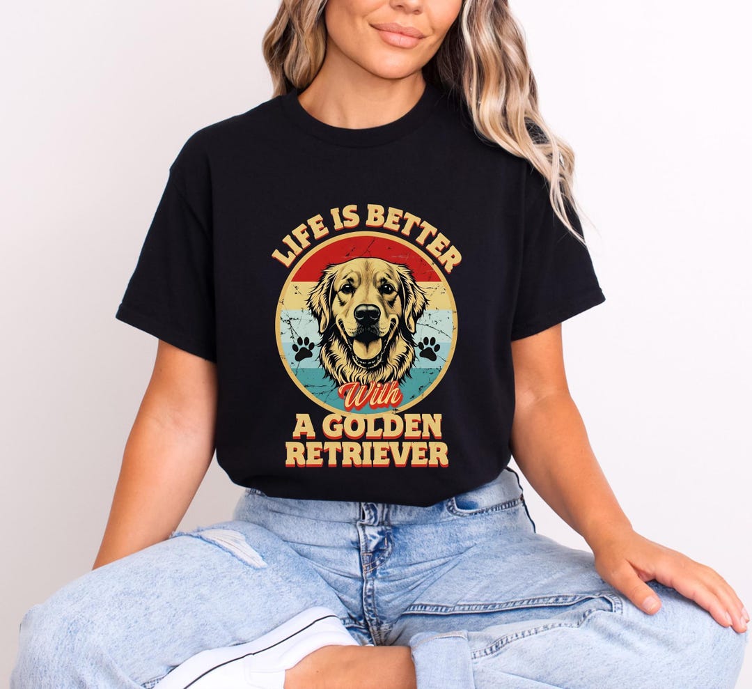 Comfort Colors Golden Retriever Shirt: Vintage Dog Lover Tee - Etsy