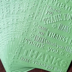 10 Embossed Cardstock Backgrounds, Toppers and Card Fronts