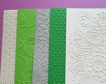 Embossed Cardstock Paper Backgrounds: 4x6 Card Toppers, Set of 12