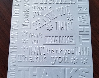 Embossed Card Fronts - Thank You - 5x7 Cardstock Pieces