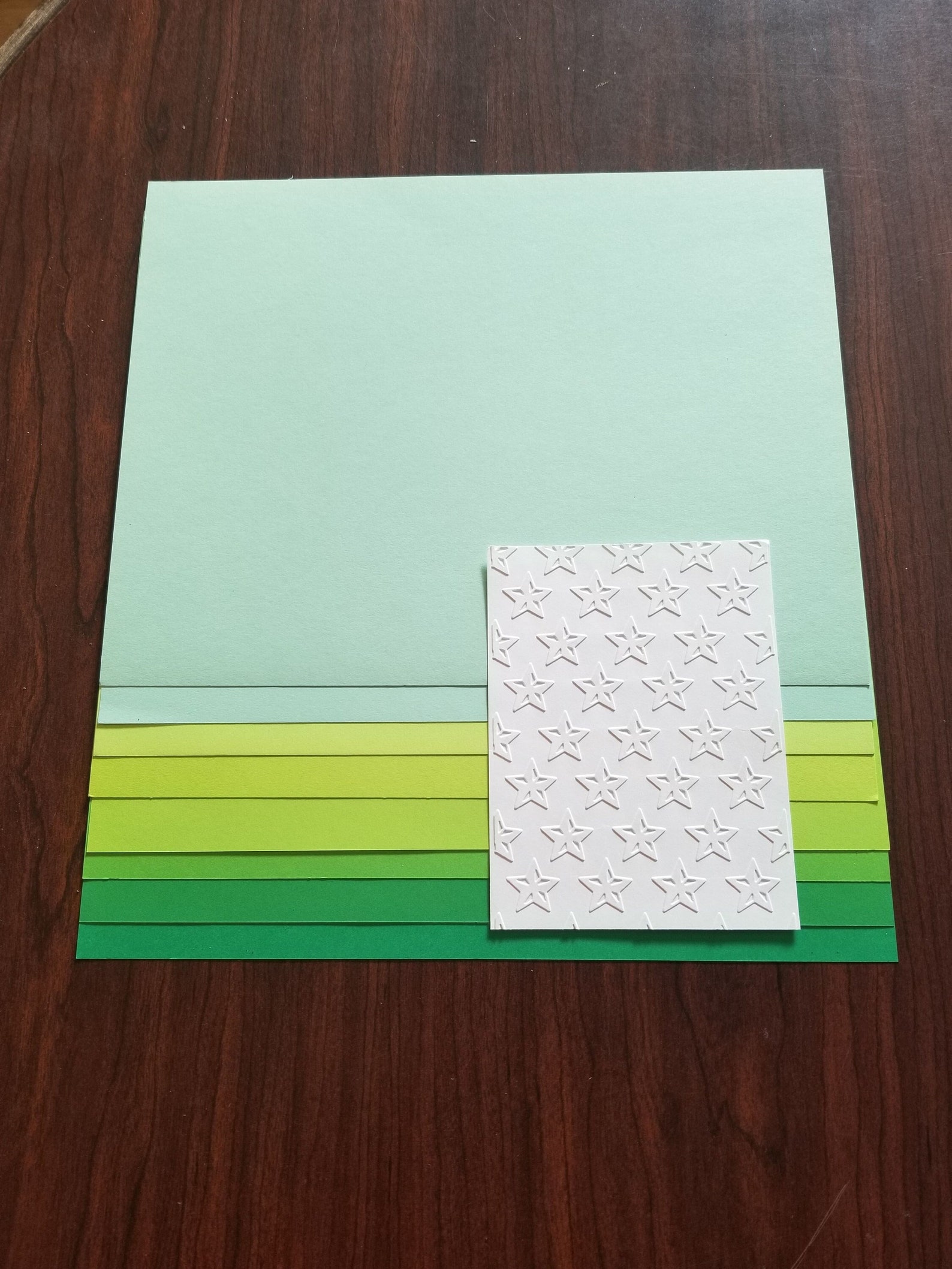 Cardstock Front 12 Embossed Cardstock Paper Stars | Embossed Card Front Topper - Etsy