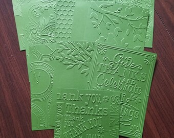 Embossed Fall Cardstock Paper Set for Junk Journaling, Scrapbooking and Card Front Backgrounds