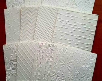 24 Embossed Cardstock Papers Backgrounds
