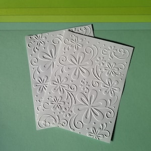 Cardstock Front 12 Embossed Cardstock Flower Background Sheets | Embossed Card Front ...