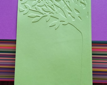 12 Embossed Cardstock Tree | Embossed Card Front Topper