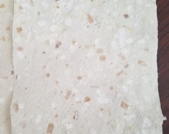 Handmade Paper - Beige - 6" x 8" - Set of 10