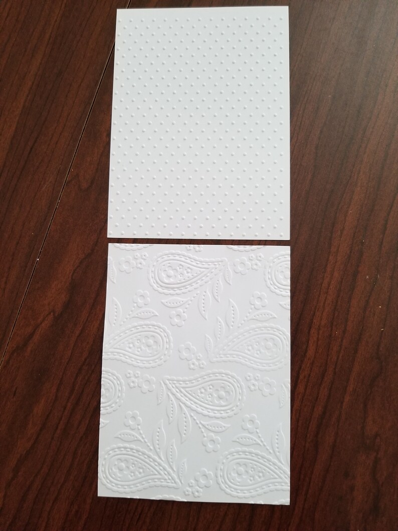 Set of 12 Embossed Cardstock Paper 4x6 Embossed Backgrounds Etsy