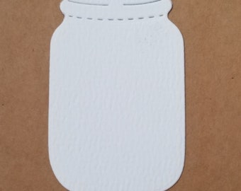 Watercolor - Set of 24 Paper Mason Jar Blanks for Tags, Bookmarks, Accents and Crafts