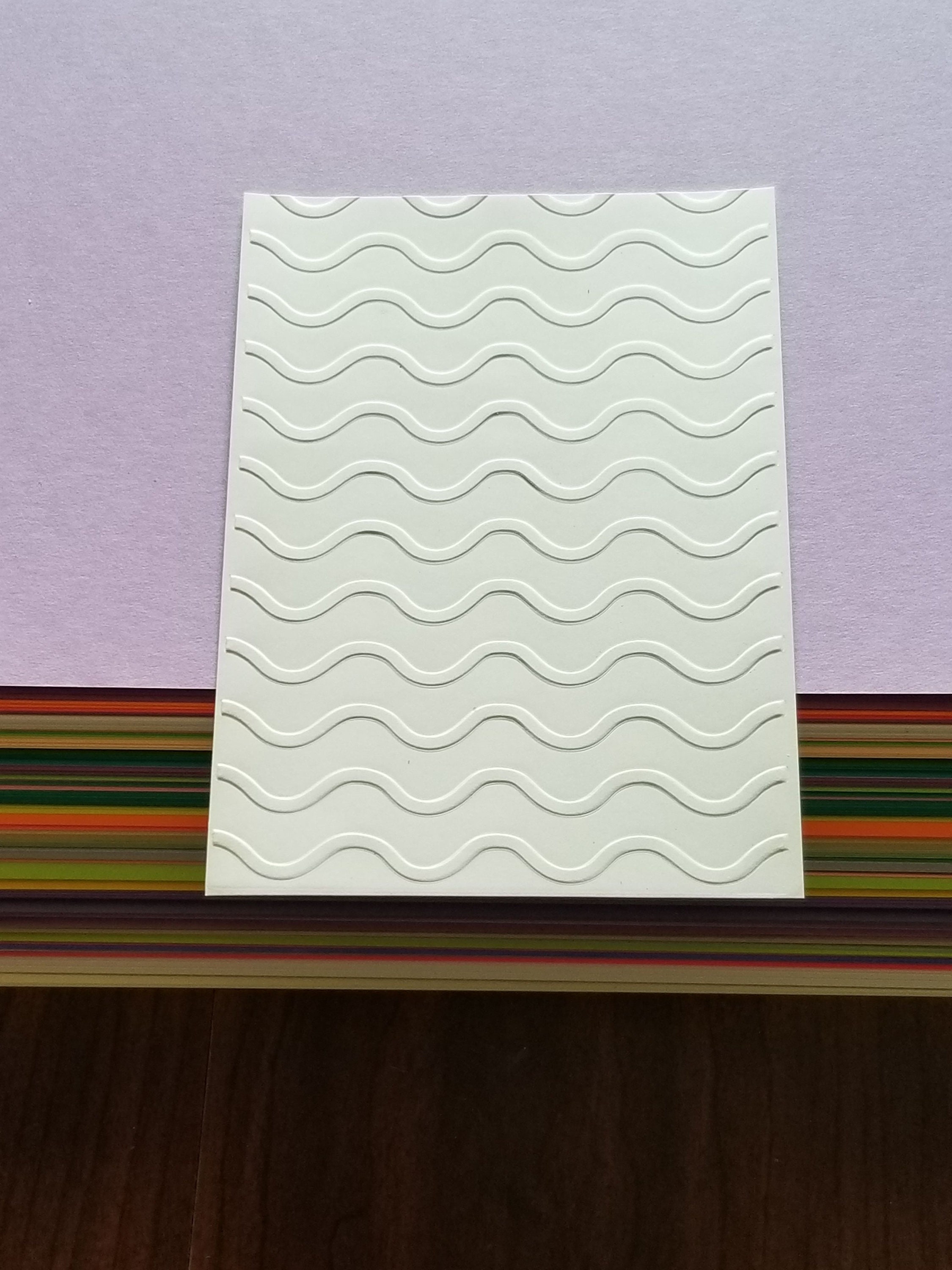 12 Embossed Wave Cardstock Background Sheets | Embossed Card Front ...