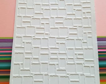 Embossed Card Fronts - Brick Pattern - Set of 3