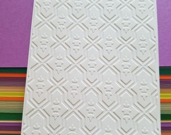 12 Embossed Cardstock Emblem Backgrounds | Embossed Card Front Topper