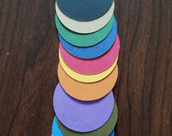 50 Circle Die Cuts: Colorful Paper Shapes for Crafts & Decor