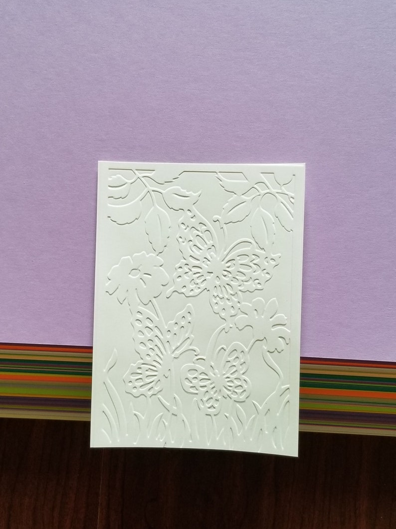 Embossed Cardstock Background Sheets Embossed Card Front Etsy