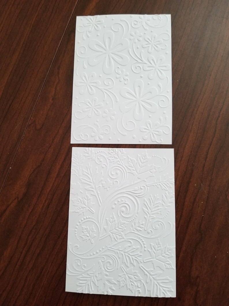 Set of 12 Embossed Cardstock Paper 4x6 Embossed Backgrounds Etsy