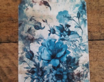 Floral Gift Tags: Cardstock Paper for Journals, Scrapbooking (12 Pc.)