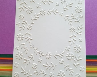 Embossed Flower Cardstock: Mixed Media Paper Craft (4x6 in, Set of 12)