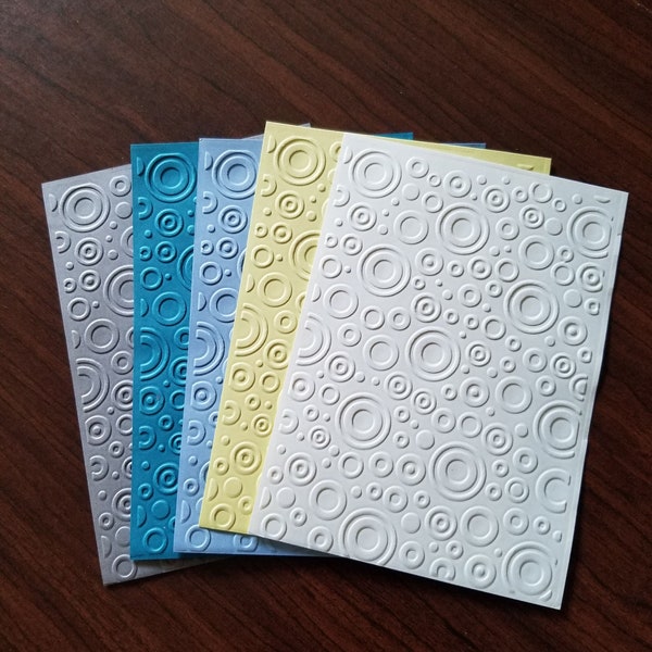 10 Embossed Cardstock Background Sheets | Embossed Card Front Topper