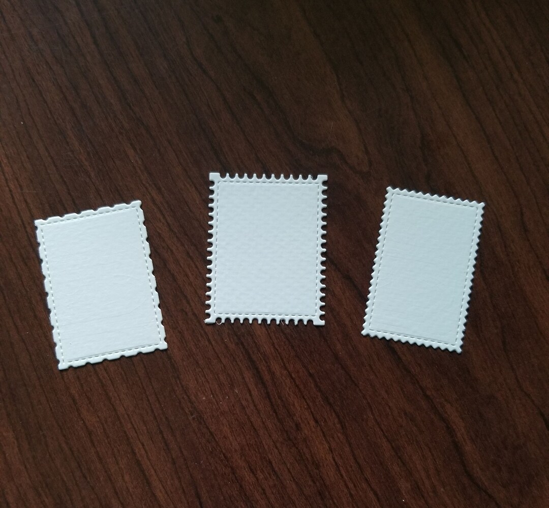Watercolor 30 Paper Die Cut Postage Stamp Blanks Etsy