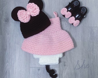 knitted disney baby outfits