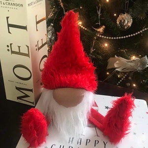 Santa Handmade Gonk, Unique Scandinavian Tomte - Nisse, Tonntu.